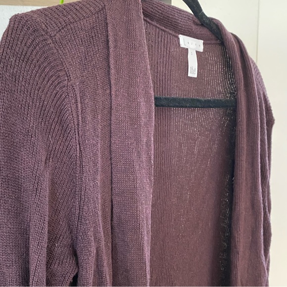 Leith longline Cardigan Sweater Burgundy - Picture 7 of 7
